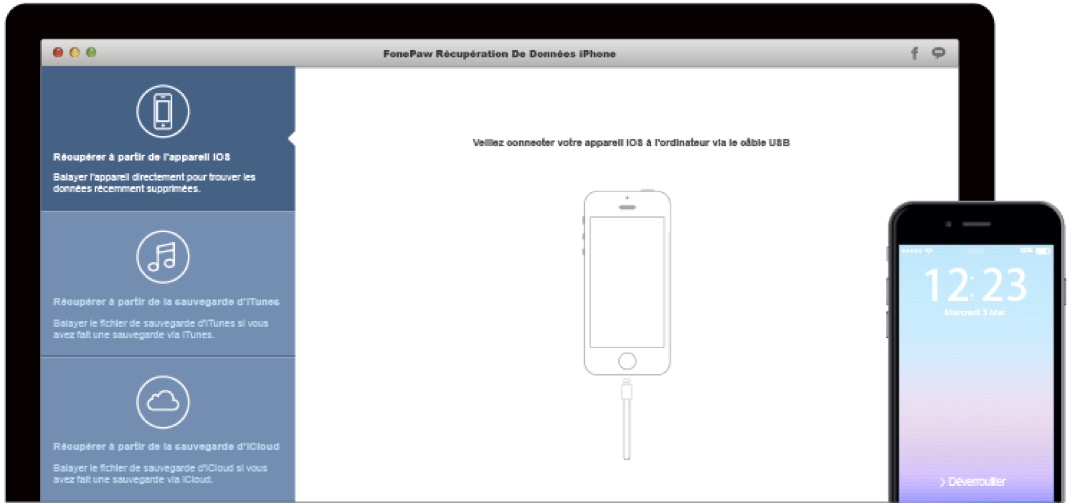 fonepaw récupération de données iphone