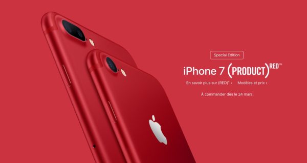 Apple Dévoile Liphone 7 Et Liphone 7 Plus Product Red Iphoneaddict Fr