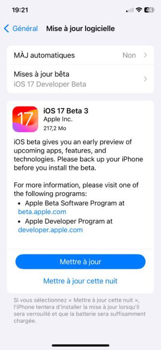 iOS 17 bêta 3 une version révisée est disponible avec macOS Sonoma