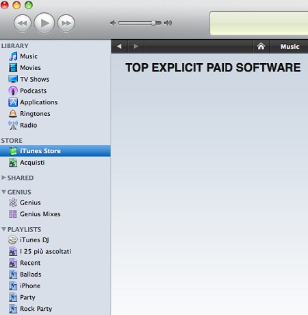 Explicit iPad Store