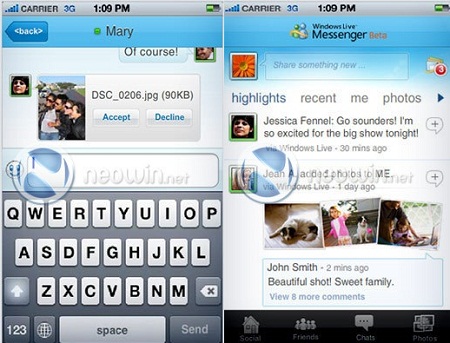 Windows live messenger iPhone