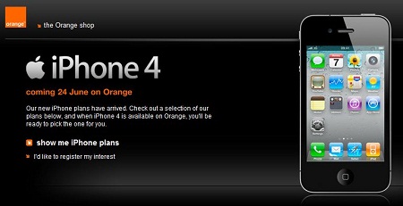 iPhone 4 orange UK