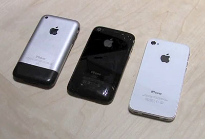 iphone 4, iphone 3GS, et iPhone 2G