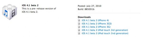 iOS 4.1 bêta 2