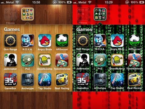 Personnalisation dossiers iOS 4