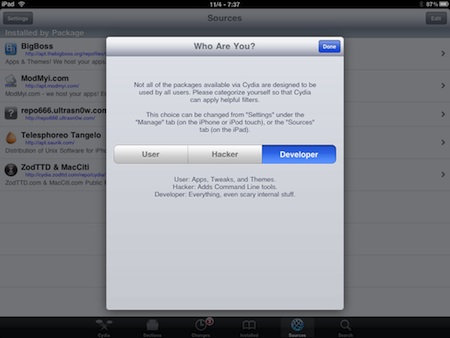 Cydia iPad iOS 4.2