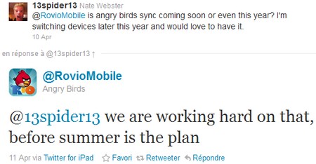 Angry Birds Synchronisation Ete Annonce Twitter