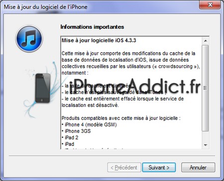 iOS 4.3.3 disponible iTunes