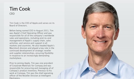 Tim Cook PDG Apple