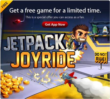 Jetpack Joyride Facebook Promo