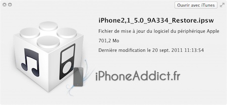 iOS 5 GM Telechargement