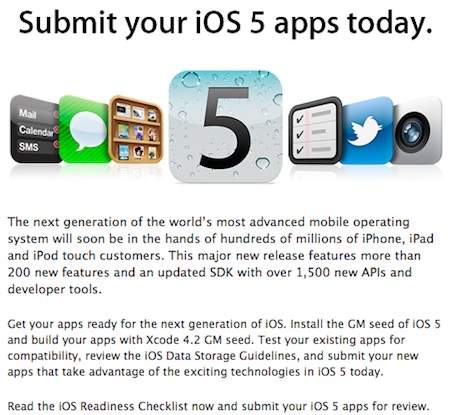 iOS 5 GM dev