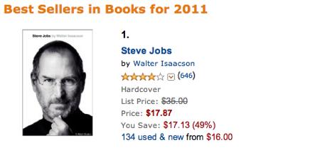 Steve Jobs Best-Seller Amazon US