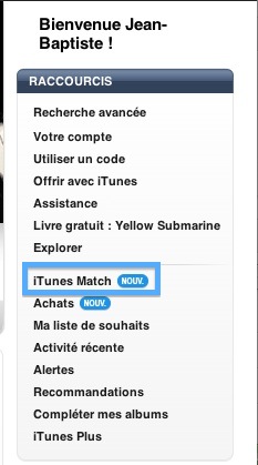 iTunes Match Officiel France