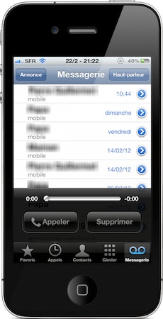 Messagerie Visuelle iPhone