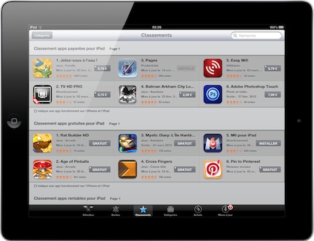App Store iPad Nouvelle Interface