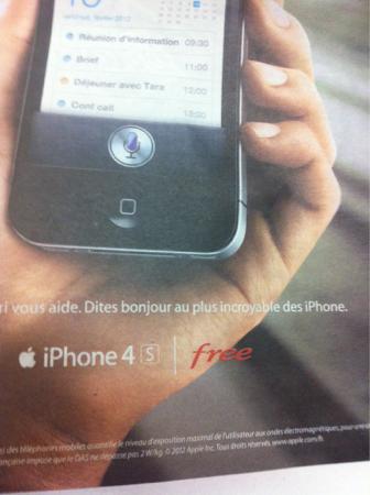 Pub iPhone 4S Free Mobile
