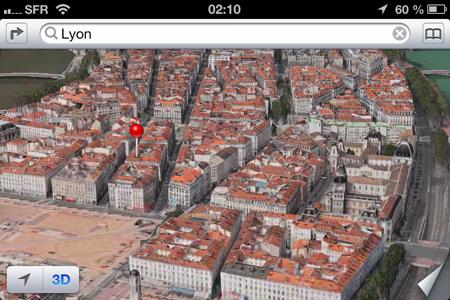 Lyon Maps 3D iOS 6