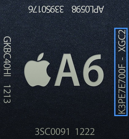 Apple A6 1 Go RAM