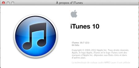 iTunes 10.7 Mac