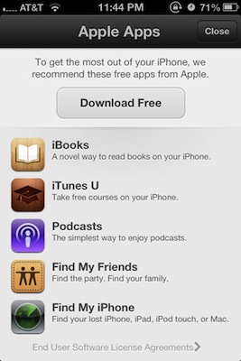 page accueil app store iphone ios 6