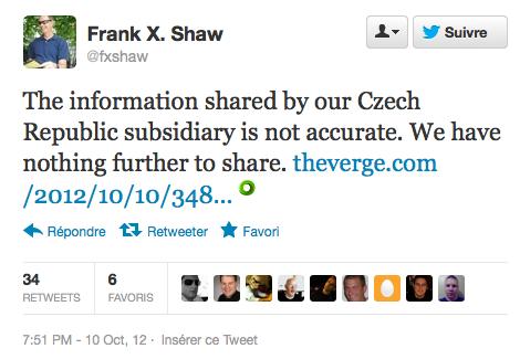 Office iOS Frank Shaw Tweet