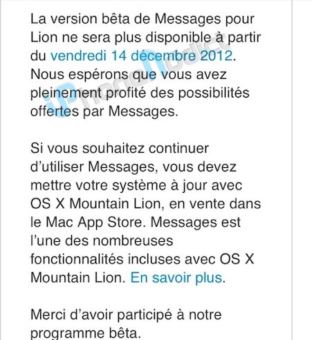 Messages OS X Lion Expire