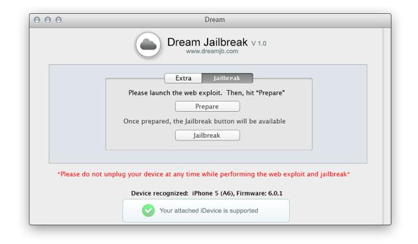 DreamJB jailbreak iOS 6