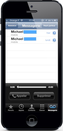 Messagerie Vocale Visuelle iPhone