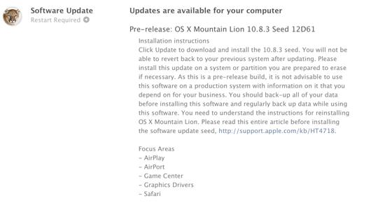 OS X 10.8.3 beta Build 12D61