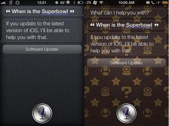 Siri refuse repondre iOS 5 Superbowl