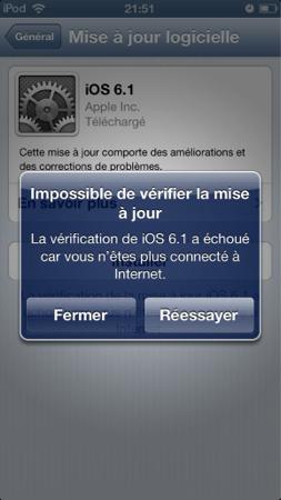 iPod touch 5G probleme iOS 6.1