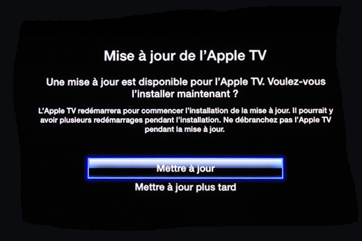 Mise a jour Apple TV iOS