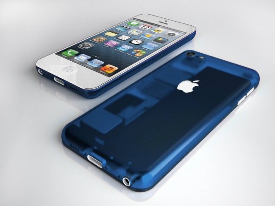 Concept iPhone low-cost transparent bleu