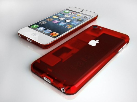 Concept iPhone low-cost transparent rouge