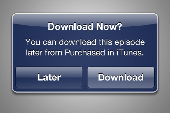 iTunes Telecharger plus tard