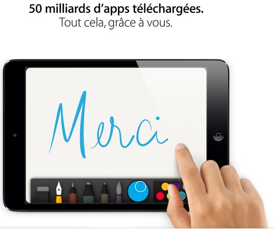 50 Milliards Apps telechargees App Store