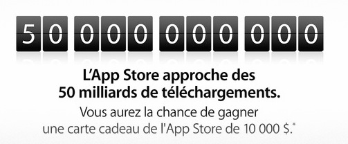 App Store 50 Milliards telechargements compte a rebours