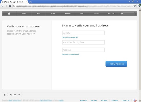 Apple ID Phishing