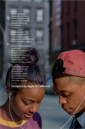 Publicite Designed by Apple In California 4