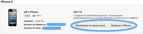 iTunes Installation iOS 7