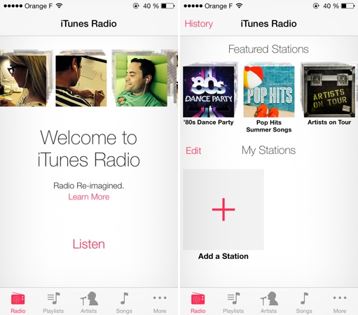 iTunes Radio iOS 7