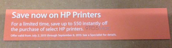 Apple Store Imprimante HP Reduction 50 dollars