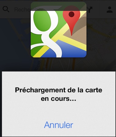 Google Maps iOS Carte hors-ligne