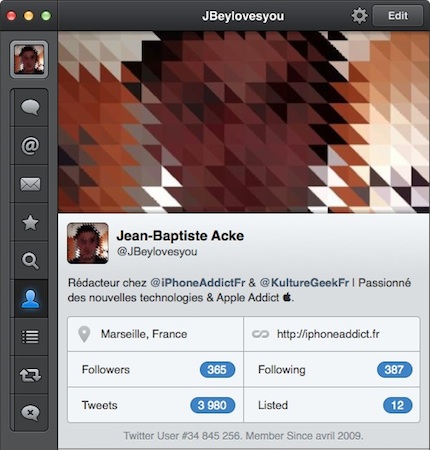 Tweetbot Mac Profil