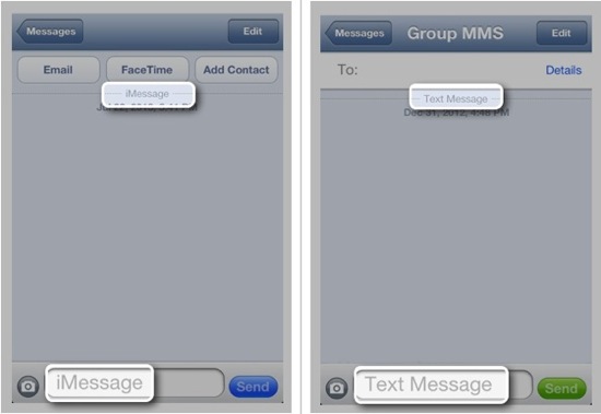 iMessage SMS difference