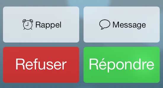 iOS 7 beta 4 boutons appel