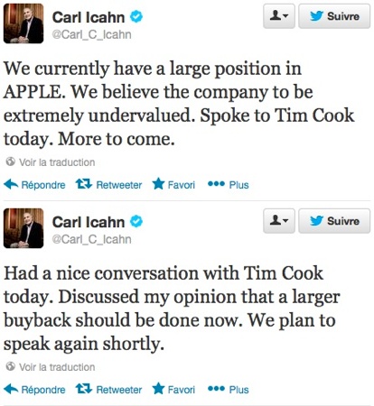 Carl Icahn Twitter Apple