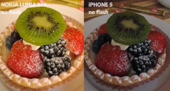 Lumia 925 vs iPhone 5 sans flash