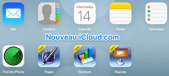 Nouveau iCloud.com iOS 7